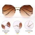 Pink Fashion Sunglasses Beach Style Metal Vintage Ladies Stylish Design Over sized Square Sunglasses For Women/Girls. 