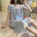 Nightdress for Women Summer Cotton Short Sleeve Thin Student Homewear Cute Outdoor Loose plus Size Maternity Pajamas Summer. 