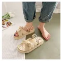 Women Sandalias Mujer Summer Fairy Style 2023 New Fashion Student Platform Roman Lady Sands Flat Shoes Cute Slippers. 