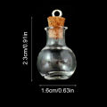 10Pcs/Set Small Glass Bottles Clear Mini Wishing Bottles with Cork Stoppers. 
