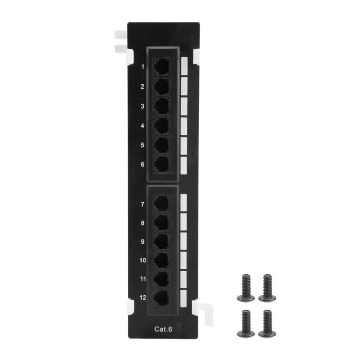 Network Tool Kit 12 Port Cat6 Patch Panel Rj45 Networking Wall Mount ...