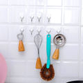 6pcs/lot Self Adhesive Clothes Hook Strong Kitchen Bath Suction Wall Hanger Hook Wall Door Holder Bathroom Towel Hanger. 