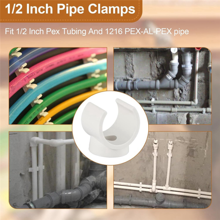 PEX%20Clips%20Pipe%20Clamp,%2050Pcs%201/2%20Inch%20Pipe%20Clamp%20for%20PVC%20Water%20Pipes%20and%20Tubing%20Hoses,%20Plastic%20U-Shaped%20Pipe%20Clamp%20Tools%20-%20Image%206