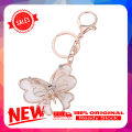Fashion Butterfly Rhinestone Alloy Keyring Women Key Chain Bag Hanging Decor. 