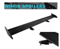 Spoiler Black Aluminium Car Rear Trunk Sporty Look GT Racing Type Rear Wing Spoiler Universal fit. 