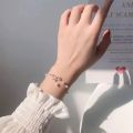 Enacolor Delicate Crystal Bow Pearl Bracelets Girls Fashion Bangle Jewelry Accessories Gifts Korean Ins. 