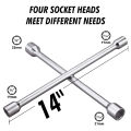 Cross Wheel Lug Wrench Wheel Tire Spanner Car Repair Tool - 17 - 19 - 21 - 23mm. 