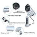 Fake Security Camera Dummy Camera Simulated Surveillance Camera with Flashing Light Indoor Outdoor Use for Home Business Warning Security. 