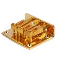 2X Cigar Box Guitar Parts: 3-String Gold Top Loading Hard-Tail Adjustable Bridge Gold Color. 