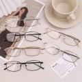 No Makeup Decorative Glass - For Women Men - Metal Square Frame Glasses - Vintage, Fashion, Y2K - Anti-Blue, Eye Protection - Flat light Eyeglass. 