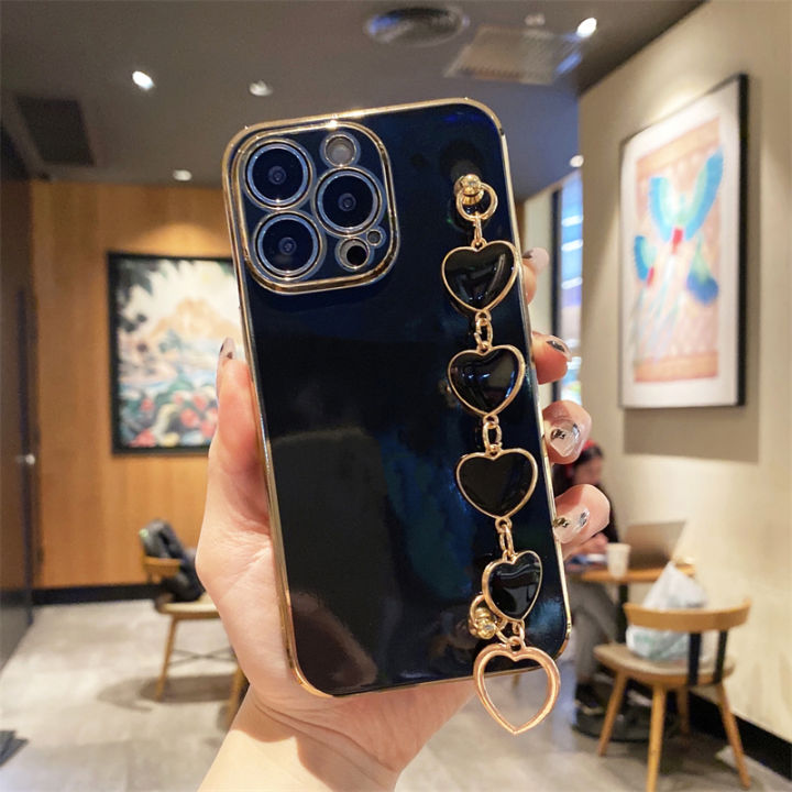 For%20Samsung%20Galaxy%20A10s%20Phone%20Case%20Back%20Cover%20Love%20Chain%20Bracelet%20Plating%20Fashion%20Ladies%20Pink%20-%20Image%206