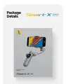 AOCHUAN Smart X Pro 3-Axis Foldable Handheld Gimbal Stabilizer with Fill Light Wireless Charging For Smart Phone Action Camera. 
