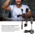Boom Microphone Headphone Cable Volume Control Boom Mic Cable Stable Mute Switch for Game Console for QC45. 