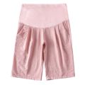 Summer Thin Cotton Linen Maternity Half Pants Casual 1/2 Short Pants Clothes for Pregnant Women Pregnancy Belly Shorts. 