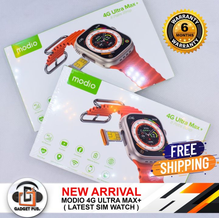 2024 Modio Ultra Max Plus 4G Android Smartwatch HD 2.2 Inch Screen 3 ...