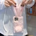 GTWIN Plush Warm Case For iPhone 12 11 Pro Max XS Max XR X Cute Long Rabbit Ears Furry Fluffy Fur Cover For iPhone 6 6S 7 8 Plus. 