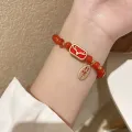 Bracelet Adjustable Chinese Zodiac Alloy Lucky Cow Symbol Braided Bracelet for Spring Festival. 