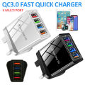 4 in 1 FAST USB Charger Quick Charge EU or UK Plug. 