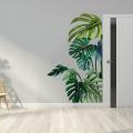 Green Tropical Leaves Wall Decal, Nature Palm Tree Leaf Plants Wall Sticker Art Murals, Waterproof DIY Wall Decor for Home Decor. 