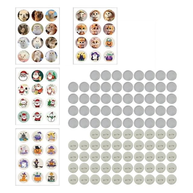 【The Quiet Page】Diy Pin Badge Button Maker Badge Maker Press Machine Safe And Easy To Use For Toy Girls And Children Creativity