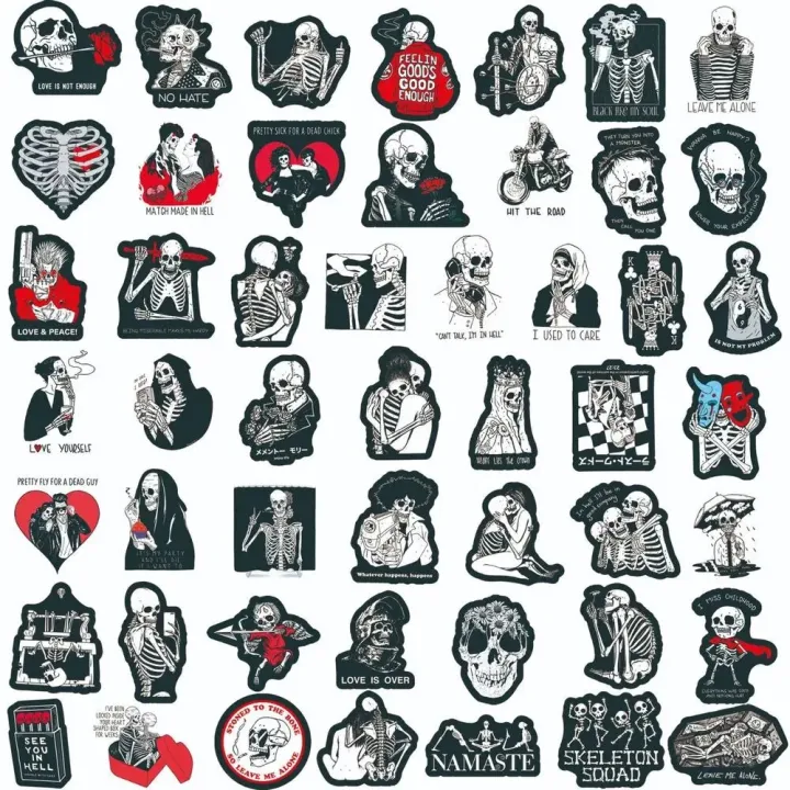 10/20/50%20s%20Cool%20Skull%20Stickers%20Laptop%20Skateboard%20Guitar%20Travel%20Luggage%20Trolley%20Retro%20Punk%20Vinyl%20Decals%20Skeleton%20Sticker%20-%20Image%205