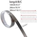 Black 1/2/3M Self-adhesive Tape Measure with Backing Table Sticky Measuring Backing Metric Steel Tape Ruler. 