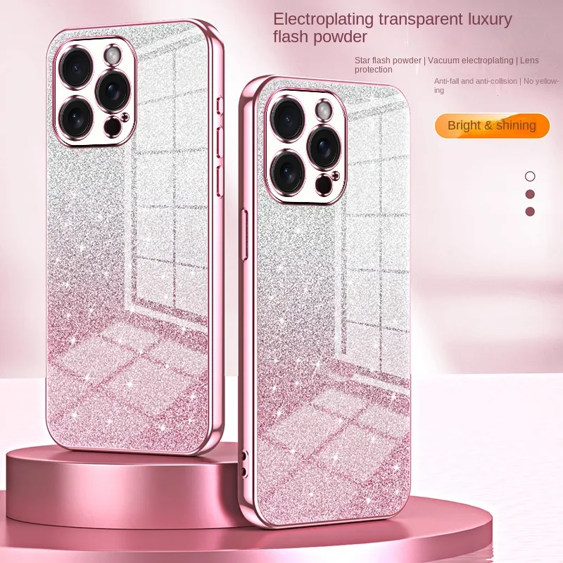 Electroplated Glitter Phone Case For iPhone 15 14 13 12 11 Pro Max