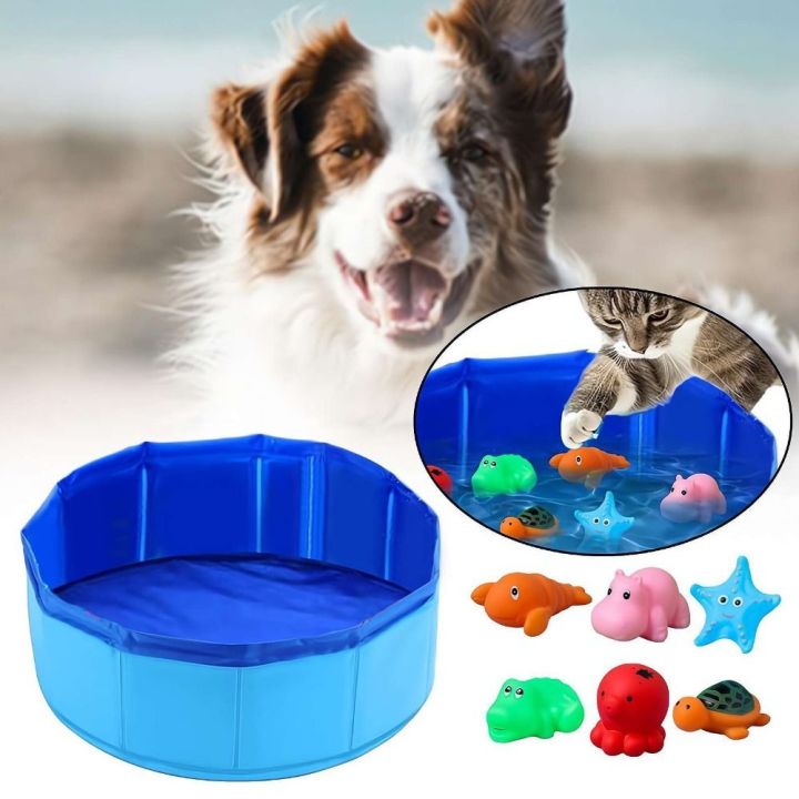 Swimming Pool Foldable Cat Pool Toy Portable Round Pet Cleaning Water ...