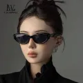 LouisWill Women Sunglasses Retro Cat’s Eye Sunglasses Narrow Frame Fashion Summer Sunglasses UV400 Protection Polarized Sunglasses Eyes Protection Eyewear Sun Glasses. 