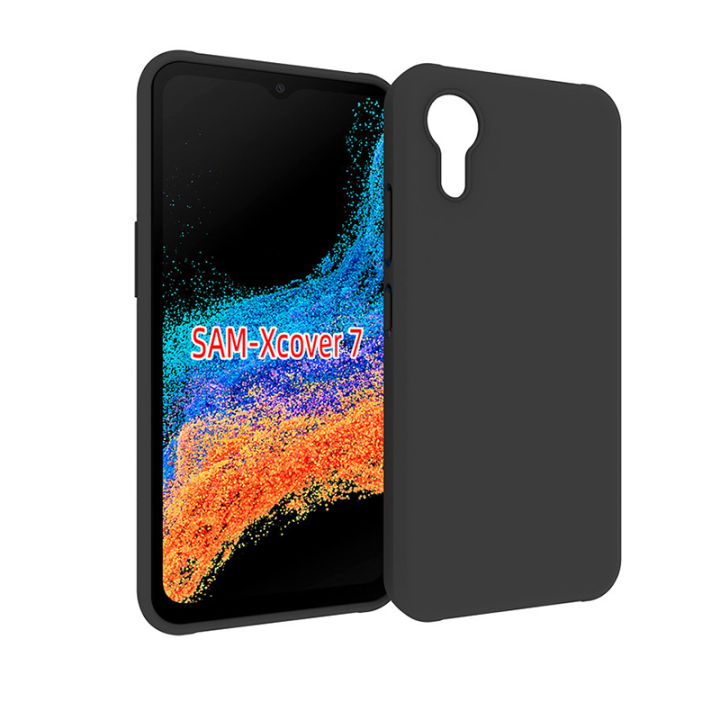 Soft TPU Case for Samsung Galaxy Xcover 7 Xcover7 Silicone Case Back Cover for Samsung X Cover 7 Matte Black Phone Shell