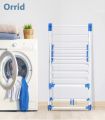Cloth Rack Adjustable and Comfort Clothes Drying Stand | Folding Rack with Stand Space Saving | Portable and Foldable Drying Rack, Ideal for Small Areas - White. 