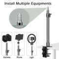 SH C-clamp Light Tripod Desktop Light Stand With 1/4 Ball Head Adjustable Tabletop Bracket Stand For Camera, Ring Light. 