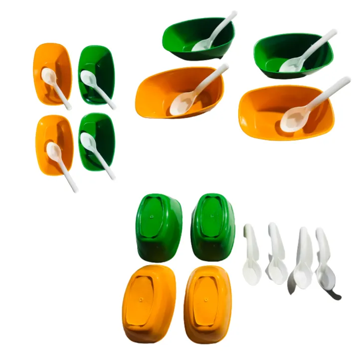 Plastic Soup Cup Bowls with spoons Combo Set Pack (4 cups With 04 ...