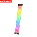 KOKKO COOLMOON ARGB LED Strip Light Fits 8PIN 24PIN Power Cables DIY Lamp Bar Light Strip For PC Computer Case Chassis. 