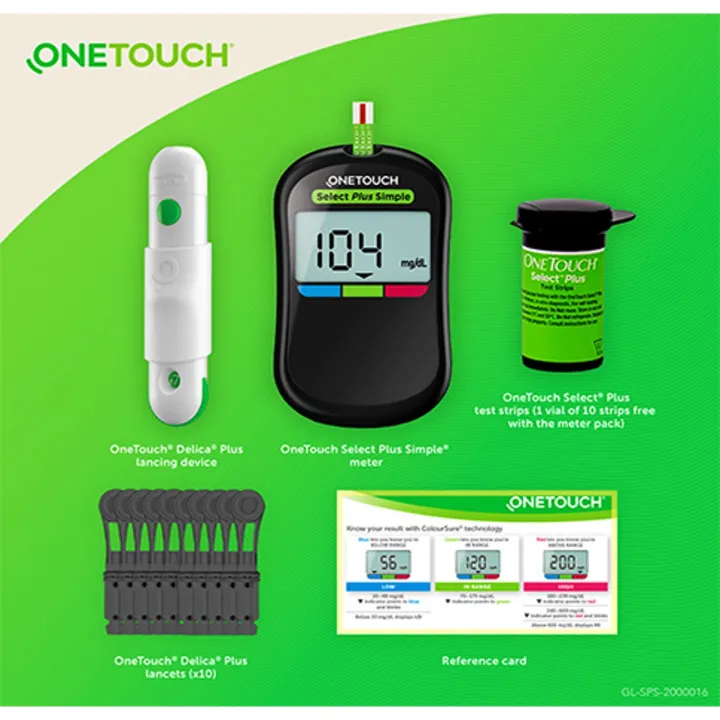 OneTouch%20Select%20Plus%20Simple%20glucometer%20machine%20%7C%20Simple%20&%20accurate%20testing%20of%20Blood%20sugar%20levels%20at%20home%20%7C%20Global%20Iconic%20Brand%20%7C%20FREE%2010%20Test%20Strips%20+%2010%20Sterile%20Lancets%20+%201%20Lancing%20device%20-%20Image%202