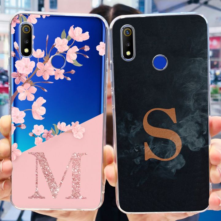 Fashion Letter Case For Realme 3i 3Pro Soft Silicone TPU Back