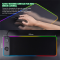 Magnetic Wireless Charging Mouse Pad Office Desk Pad Wireless Charging Luminous Mouse Pad Gaming Mousepad. 