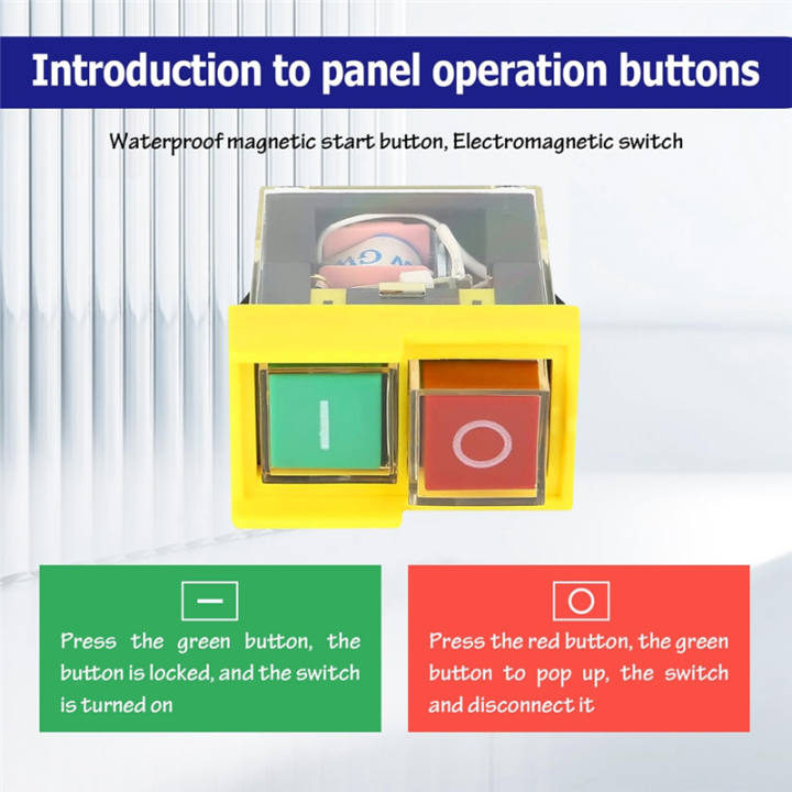 Kjd6%205E4%20250V%206A%20Universal%20Safety%20Switch%20Electromagnetic%20Waterproof,%20Against%20Power%20Outage%20Tool%20Switch,%20Start%20Button%20-%20Image%204