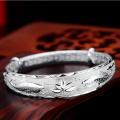 【ZOSR】fashion Double fish lotusn woman kpop star Fine 999 Sterling Silver adjustable bracelet Bangles gift SZ17. 