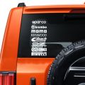 1Set/8Pcs Car Body Sparco Sentence Auto Sticker for Truck Window Bumper Auto Suv Door Laptop Kayak Vinyl Decal 3Size. 