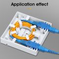 2 Ports FTTH Fiber Optic Termination Box 2 channels fiber socket 2 core splitter. 