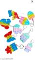 Colorful Key chain Funny Bubble Pops Fidget Toy Fidget Toys Keychains Anti-stress Adult Kids Keychain Toys Car Decoration Player. 