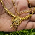 BOOM Gold plated beautiful necklace kara maala hansaputtu design necklace without stone For Women. 