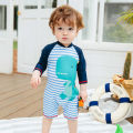 Cute Baby Swimsuit Children's Long-Sleeved One-Piece Toddler Kid Baby1-3Year-Old Cartoon Shark Dinosaur Swimming Suit. 