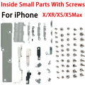 Full Inside Small Parts For X Xr Xs Max Internal Metal Bracket Holding Plate And Screws Kit Repair Replacement. 