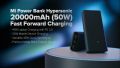 Xiaomi MI 50W Power Bank 20000mah, USB-C Input/Output Plus 2 USB-A Output, Charge 3 Devices Simultaneously, Output Up to 50W. 