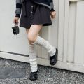 Y2K Harajuku Style Japanese Lolita Leg Warmers Women Ankle Warmer Girls Gothic Long Socks Thin Knitted Cosplay Heap Heap Socks. 