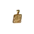 Gold Plated Pendant Stylish Anker in Box Shape Rich Look For Men. 