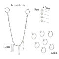1 Set Anime Horimiya Miyamura Izumi Earrings Cosplay Ear Clip Lip Chain Stainless Steel Earrings For Women Men Party Jewelry. 