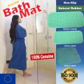 bath mat | Shower Mat Anti slip Natural Rubber, 76x34cm Antimicrobial and machine washable with drain holes and suction cups. 